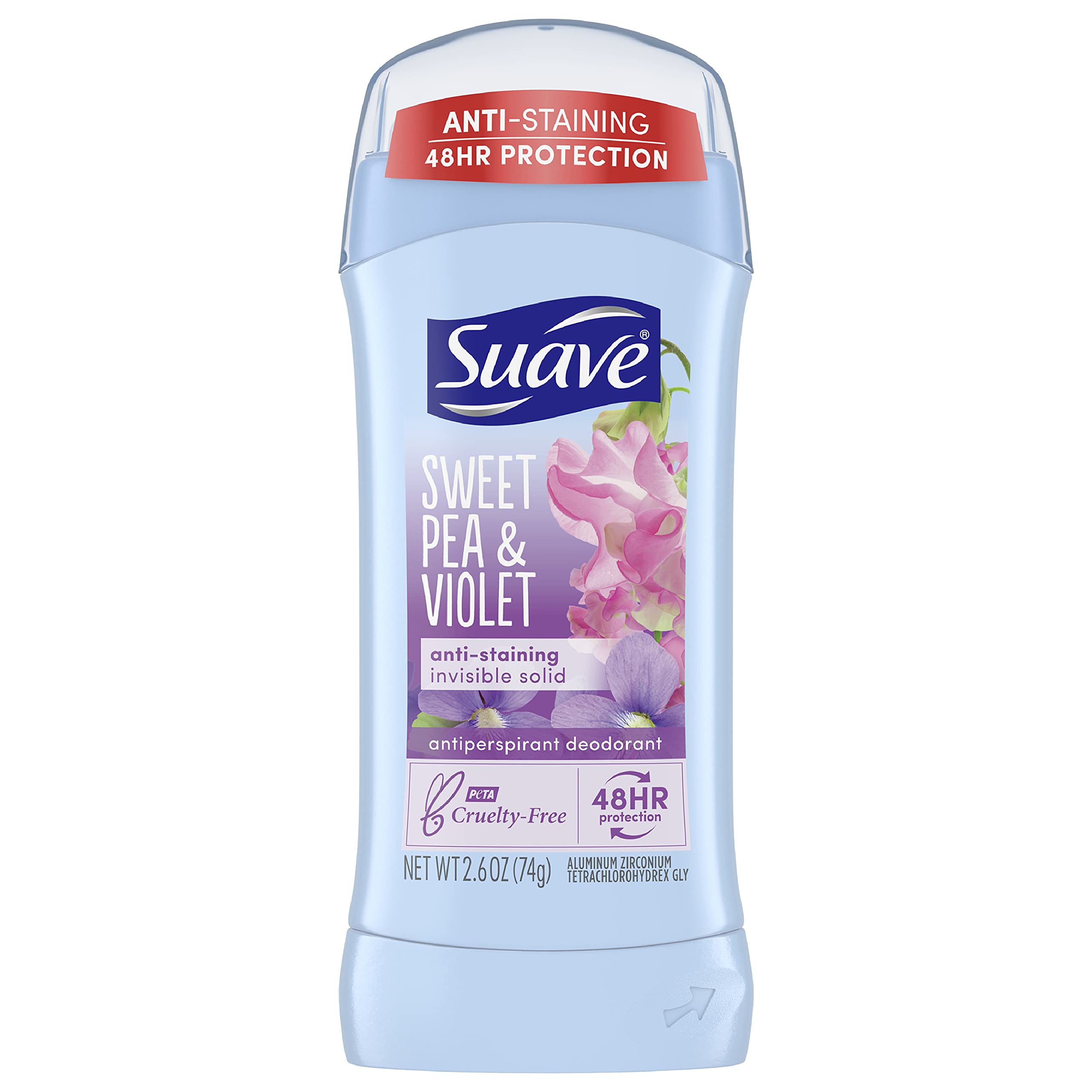 Suave Invisible Solid Anti Perspirant & Deodorant Sweet Pea & Violet 2.6 oz.